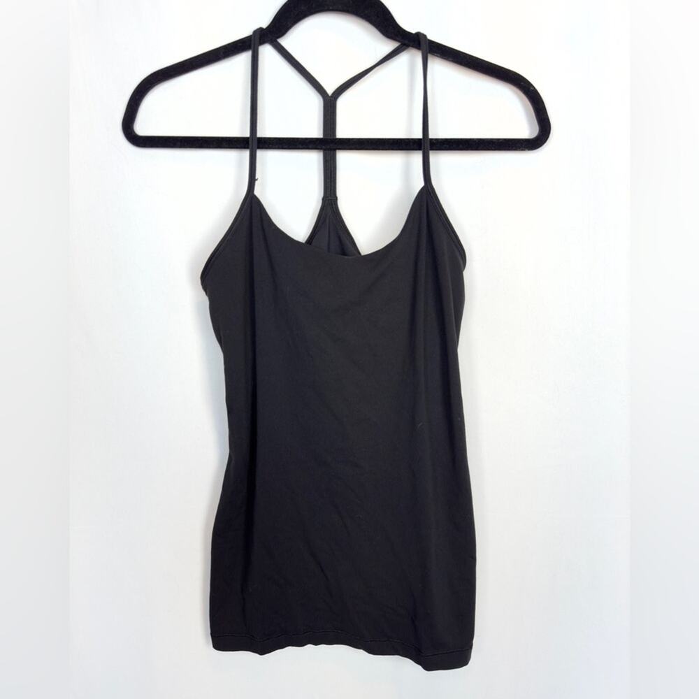 Lululemon Racer Back Top Black Athletic Workout Gym Size 8